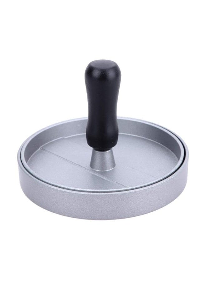 Non-Stick Burger Press, Patty Maker Aluminum Patty Mold for BBQs Housemade Hamburger - Silver - Image 2